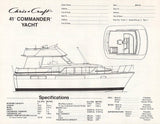 Chris Craft Commander Yacht 41 Specification Brochure
