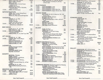 Chris Craft Catalina 33 Specification Brochure
