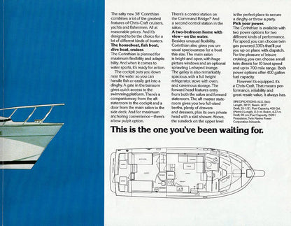 Chris Craft Corinthian 38 Launch Brochure