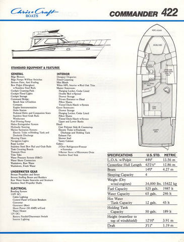 Chris Craft Commander 422 Brochure