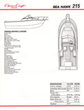 Chris Craft Sea Hawk 215 Brochure