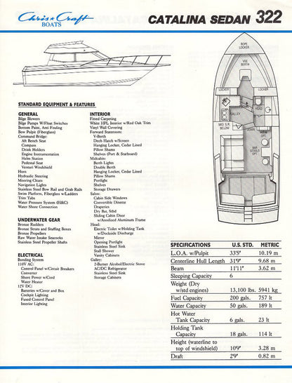 Chris Craft Catalina 322 Sedan Brochure