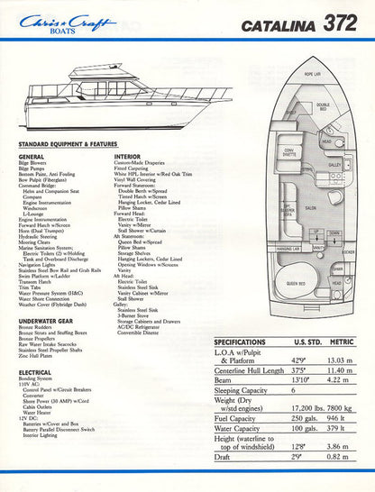 Chris Craft Catalina 372 Brochure