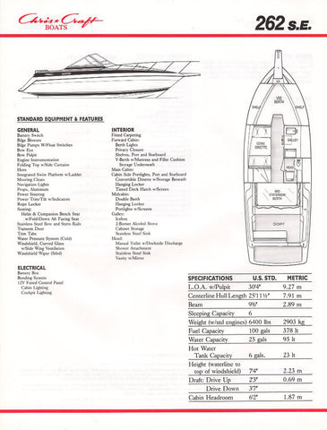 Chris Craft 262SE Brochure