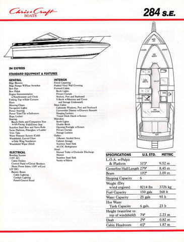 Chris Craft 284SE Brochure