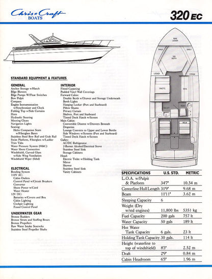 Chris Craft 320 Express Cruiser Brochure