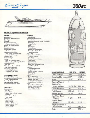 Chris Craft 360 Express Cruiser Brochure