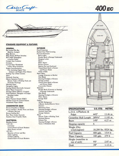 Chris Craft 400 Express Cruiser Brochure