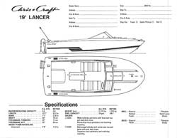 Chris Craft Lancer 19 Specification Brochure
