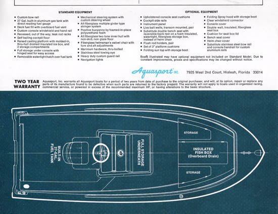 Aquasport 170 Brochure
