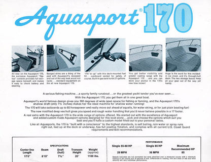 Aquasport 170 Brochure