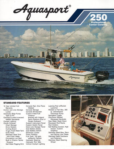 Aquasport 250 Center Console Professional Brochure