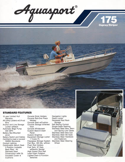 Aquasport 175 Osprey / Striper Brochure