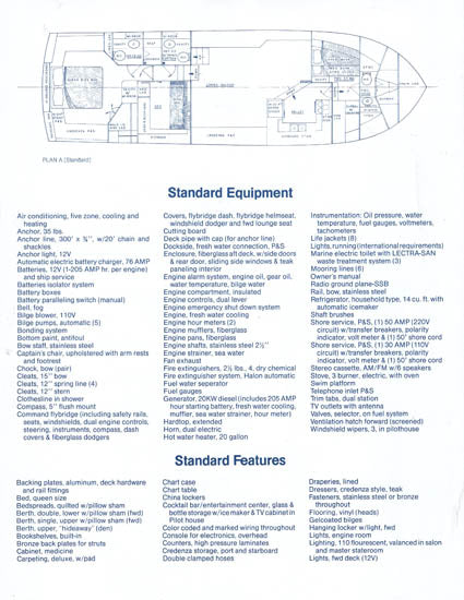 Uniflite 50 Motor Yacht  Specification Brochure