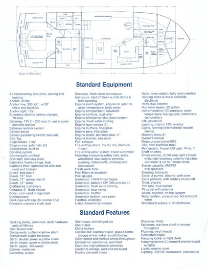 Uniflite 46 Motor Yacht  Specification Brochure