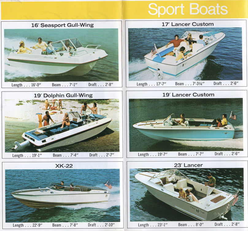 Chris Craft Lancer / XK / Gull Wing Brochure
