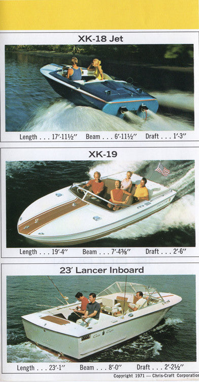 Chris Craft Lancer / XK / Gull Wing Brochure