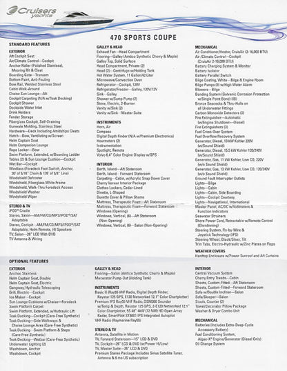Cruisers 470 Sports Coupe Brochure