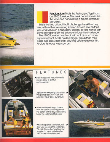 Monterey 1900 Bowrider Brochure