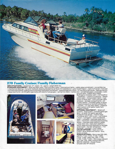 Sport Craft 270 Family Cruiser / Fisherman Brochure