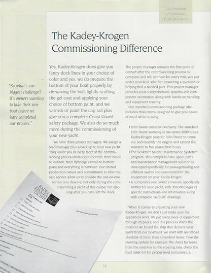 Kadey Krogen Waypoints Newsletter - Summer 2009
