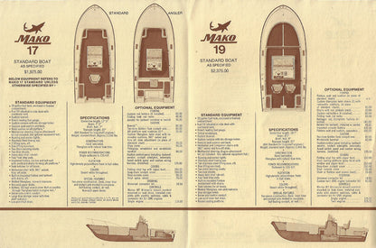 Mako 1971 Price List / Brochure