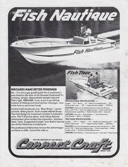 Correct Craft Fish Nautique Western Boating Magazine Reprint Brochure