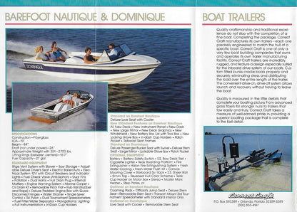 Correct Craft 1987 Nautiques Full Line Brochure