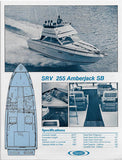 Sea Ray 255 SRV Amberjack Sedan Bridge Specification Brochure (1982)