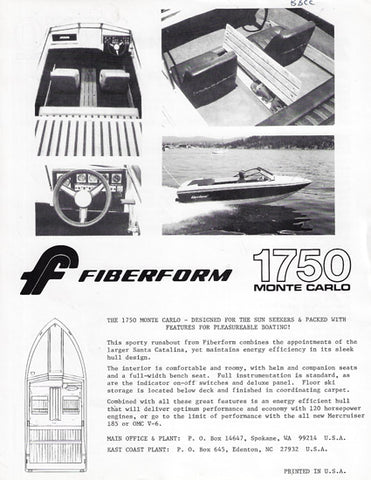 Fiberform 1750 Monte Carlo Specification Brochure