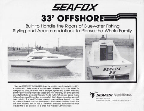 Sea Fox 33 Offshore Brochure