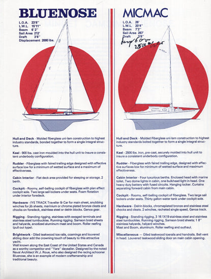 McVay Yachts 1976 Brochure