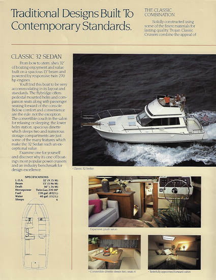 Trojan 1986 Classic Cruisers Brochure