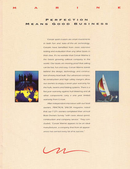 Corsair 1992 Brochure