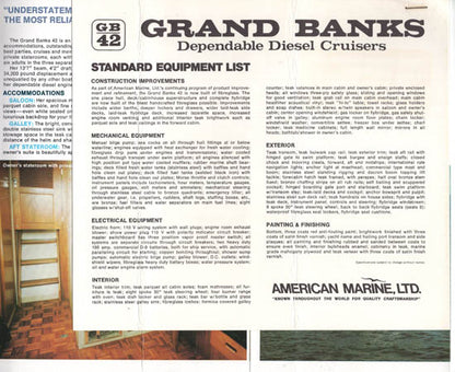 Grand Banks 42 Brochure
