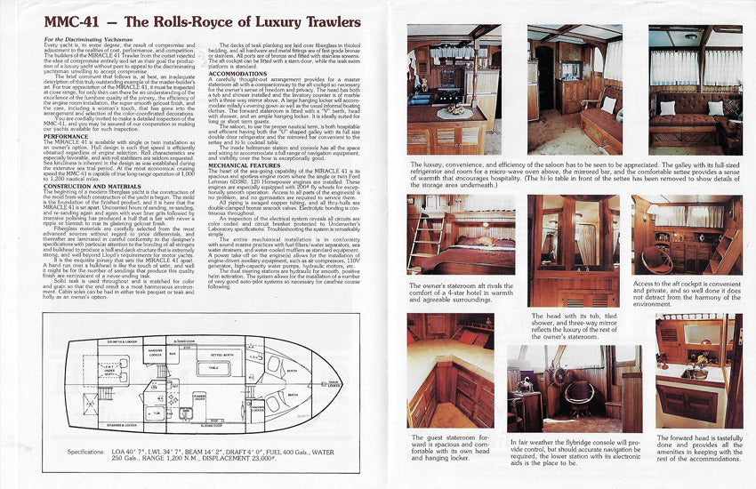 Overseas Miracle MMC 41 Trawler Brochure
