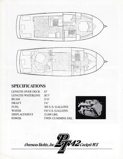 PT 42 Cockpit Motor Yacht Brochure