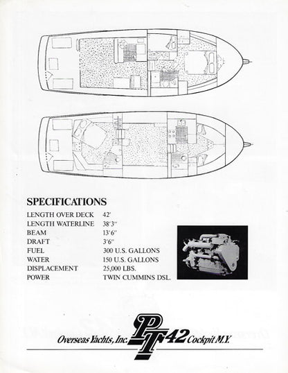 PT 42 Cockpit Motor Yacht Brochure