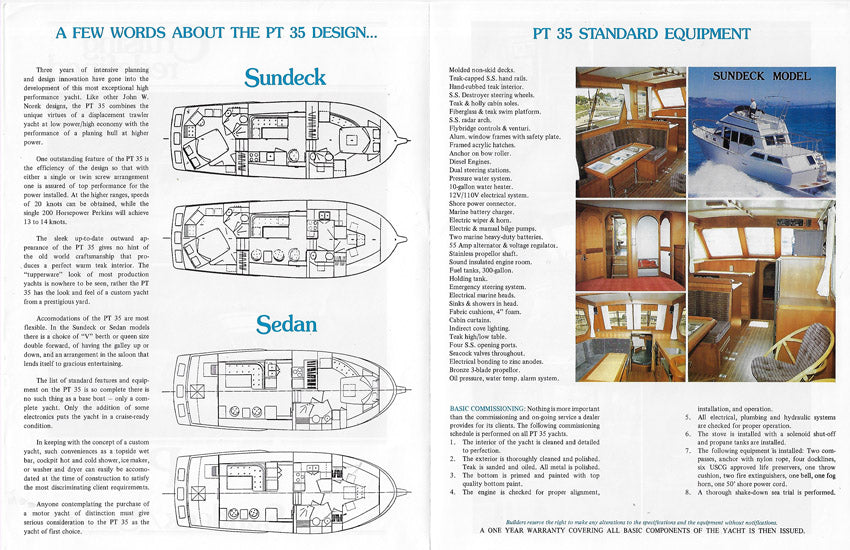 PT 35 Sundeck / Sedan Brochure