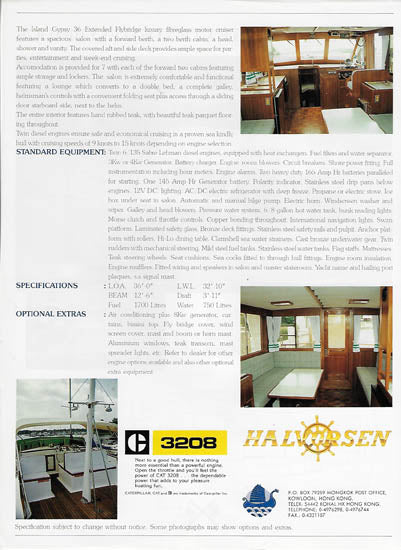 Island Gypsy 36 Extended Flybridge Brochure