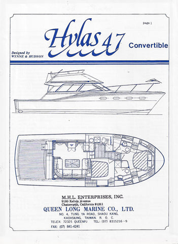 Hylas 47 Convertible Specification Brochure