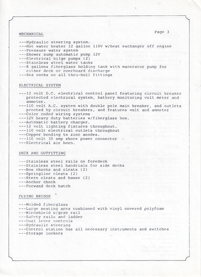 Hylas 41 Convertible Specification Brochure