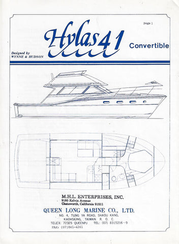 Hylas 41 Convertible Specification Brochure