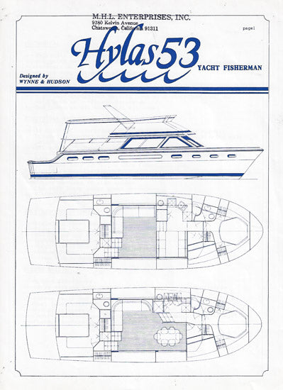 Hylas 53 Yacht Fisherman Specification Brochure