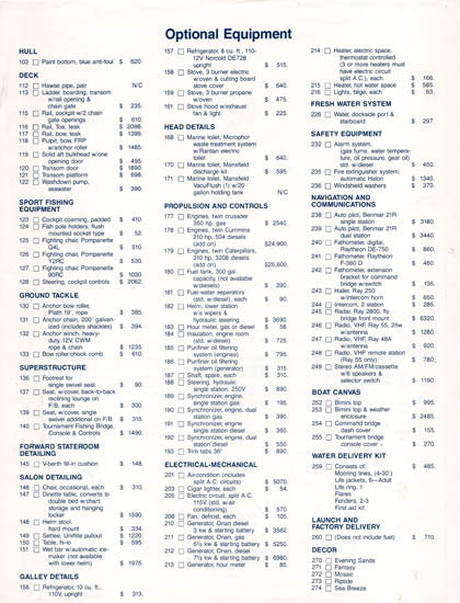 Uniflite 34 Convertible Specification Brochure