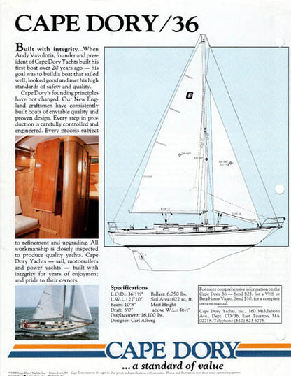 Cape Dory 36 Brochure
