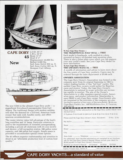Cape Dory 1982 Brochure
