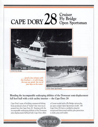 Cape Dory 28 Power Brochure
