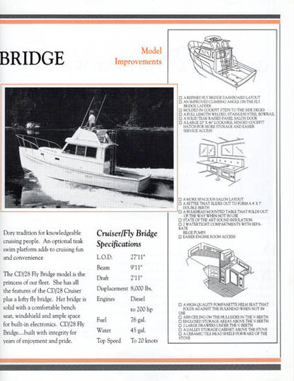 Cape Dory 28 Power Brochure