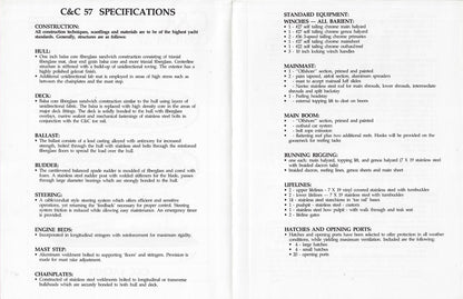 C&C 57 Specification Brochure